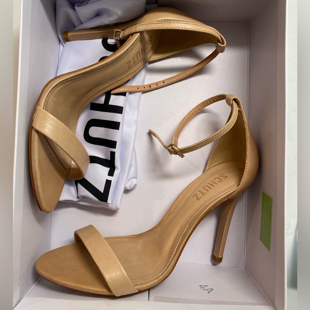 Schutz Cadey Lee Nude Heel 7.5 NIB